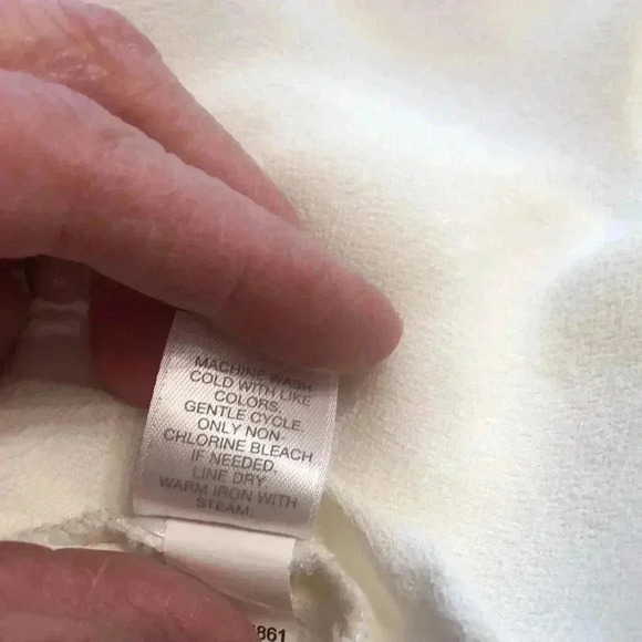 J Jill white rayon button up blouse - Picture 9 of 9